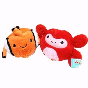 HUG ME Reversible CRAB Clown Fish
STUFFED ANIMAL Squish SOFT PLUSH
New With Tags
